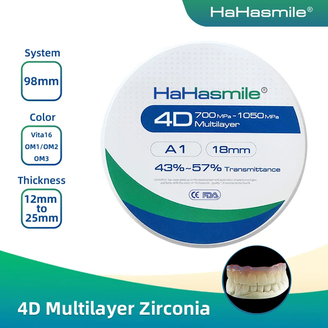 Многослойный блок циркония 98 мм 4D 